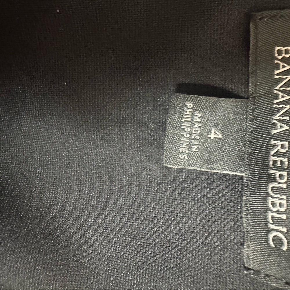 Banana Republic‎ Black Mini Dress with Flounce Hem, Size 4, MSRP $119 - Picture 4 of 6